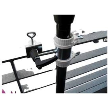 MADE IN BW - HOLLY STABIELO 1fach Schirmgeländerhalter bis 65mm Durchmesser für Stöcke 25-50mm DM mit 11cm Abstandsachse