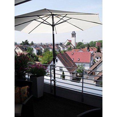 MADE IN BW - HOLLY STABIELO 2fach Schirmgeländerhalter bis 65mm Durchmesser für Stöcke 25-50mm DM mit 6cm Abstandsachse