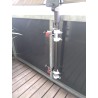MADE IN BW - HOLLY STABIELO 2fach Schirmgeländerhalter bis 65mm Durchmesser für Stöcke 25-42mm DM mit 11cm Abstandsachse