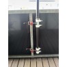 MADE IN BW - HOLLY STABIELO 2fach Schirmgeländerhalter bis 65mm Durchmesser für Stöcke 25-42mm DM mit 6cm Abstandsachse