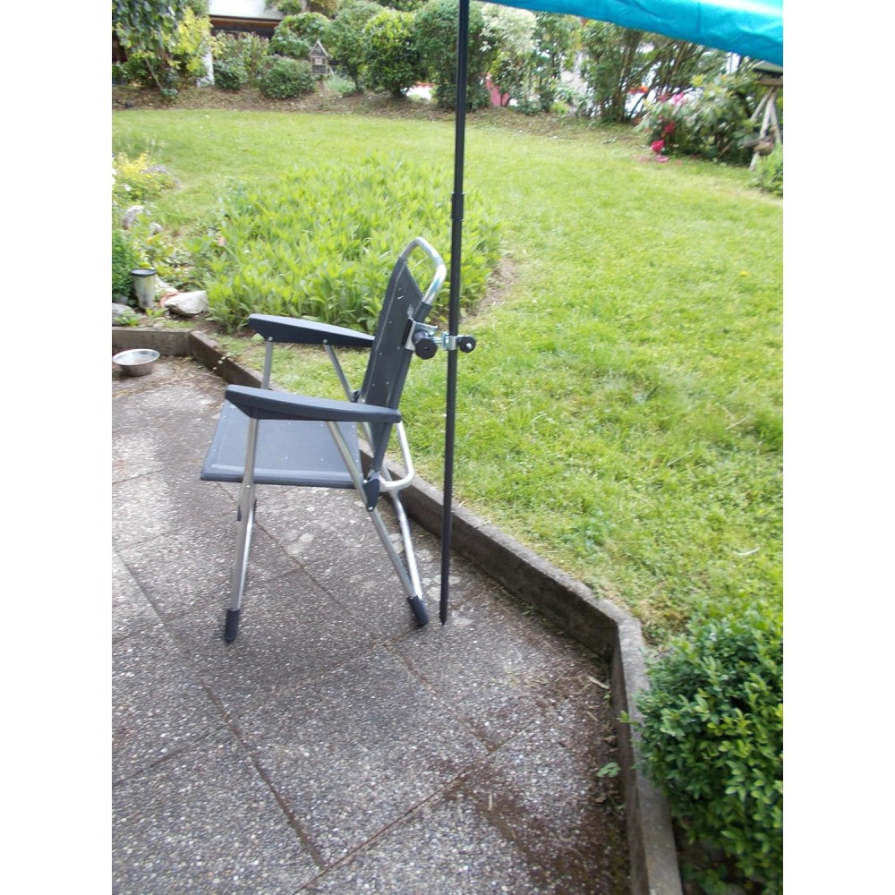 MADE IN BW - HOLLY Edelstahl-Schirmhalter 360° drehbar 50mm Durchmesser Brüstungshalter für Stöcke bis 38mm Durchmesser PATENT