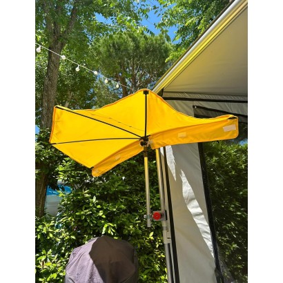 MADE In BW - STABIELO 2fach 360° Edelstahl Schirmhalter bis 50mm eckige und runde Elemente, für Stöcke bis 38mm Durchmesser