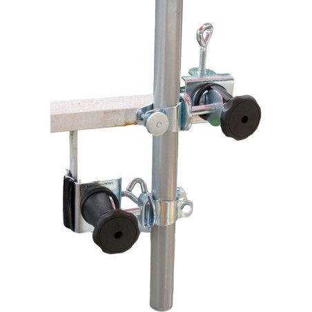 MADE In BW - STABIELO 2fach 360° Edelstahl Schirmhalter bis 50mm eckige und runde Elemente, für Stöcke bis 38mm Durchmesser