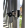 MADE In BW - STABIELO 1fach Edelstahl Schirmhalter eckige und runde Elemente bis 50mm, für Stöcke bis 38mm Durchmesser