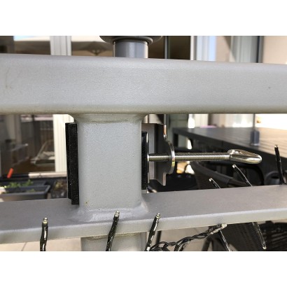 MADE In BW - STABIELO 1fach Edelstahl Schirmhalter eckige und runde Elemente bis 50mm, für Stöcke bis 38mm Durchmesser