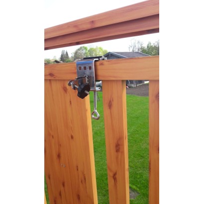 MADE In BW - STABIELO 1fach Edelstahl Schirmhalter eckige und runde Elemente bis 50mm, für Stöcke bis 38mm Durchmesser