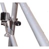 MADE In BW - STABIELO 1fach Edelstahl Schirmhalter eckige und runde Elemente bis 55mm, für Stöcke bis 38mm Durchmesser
