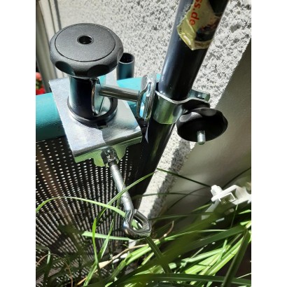 MADE IN BW - HOLLY 360° drehbarer Brüstungshalter max. 60mm Spannweite für Stöcke max. Ø 30mm