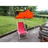MADE IN BW - HOLLY UV Sonnenschutzfächer orange für Stuhl/Liege und Halter 360° drehbar