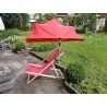 MADE IN BW - HOLLY UV Sonnenschutzfächer orange für Stuhl/Liege und Halter 360° drehbar