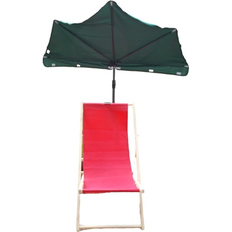 MADE IN BW - HOLLY UV Sonnenschutzfächer dunkelgrün für Stuhl/Liege und Halter 360° drehbar