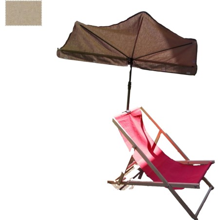 MADE IN BW - HOLLY UV Sonnenschutzfächer beige für Stuhl/Liege und Halter 360° drehbar