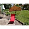MADE IN BW - HOLLY UV Sonnenschutzfächer beige für Stuhl/Liege und Halter 360° drehbar