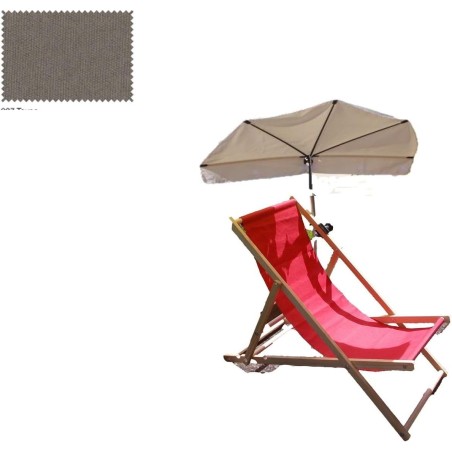 MADE IN BW - HOLLY UV Sonnenschutzfächer beige für Stuhl/Liege und Halter 360° drehbar