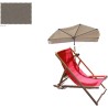 MADE IN BW - HOLLY UV Sonnenschutzfächer beige für Stuhl/Liege und Halter 360° drehbar