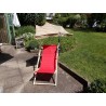 MADE IN BW - HOLLY UV Sonnenschutzfächer beige für Stuhl/Liege und Halter 360° drehbar