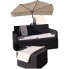 MADE IN BW - HOLLY UV Sonnenschutzfächer beige für Stuhl/Liege und Halter 360° drehbar