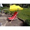MADE IN BW - HOLLY UV Sonnenschutzfächer gelb für Stuhl/Liege und Halter 360° drehbar
