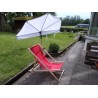 MADE IN BW - HOLLY UV Sonnenschutzfächer weiss für Stuhl/Liege und Halter 360° drehbar