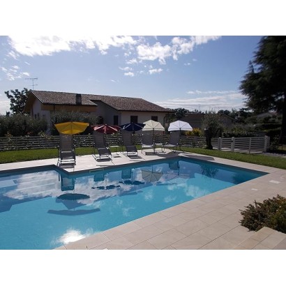 MADE IN BW - HOLLY UV Sonnenschutzfächer weiss für Stuhl/Liege und Halter 360° drehbar