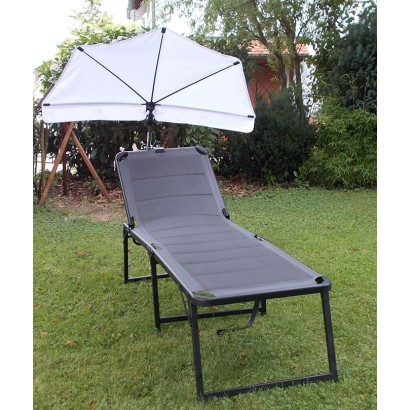MADE IN BW - HOLLY UV Sonnenschutzfächer weiss für Stuhl/Liege und Halter 360° drehbar