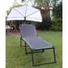 MADE IN BW - HOLLY UV Sonnenschutzfächer weiss für Stuhl/Liege und Halter 360° drehbar