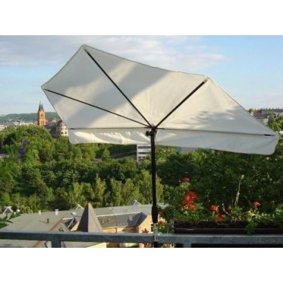 MADE IN BW - HOLLY UV Sonnenschutzfächer weiss für Stuhl/Liege und Halter 360° drehbar