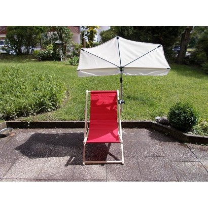 MADE IN BW - HOLLY UV Sonnenschutzfächer weiss für Stuhl/Liege und Halter 360° drehbar