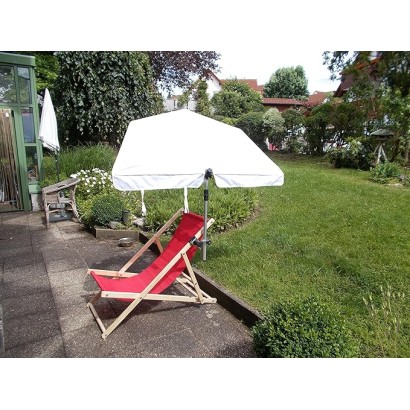 MADE IN BW - HOLLY UV Sonnenschutzfächer weiss für Stuhl/Liege und Halter 360° drehbar