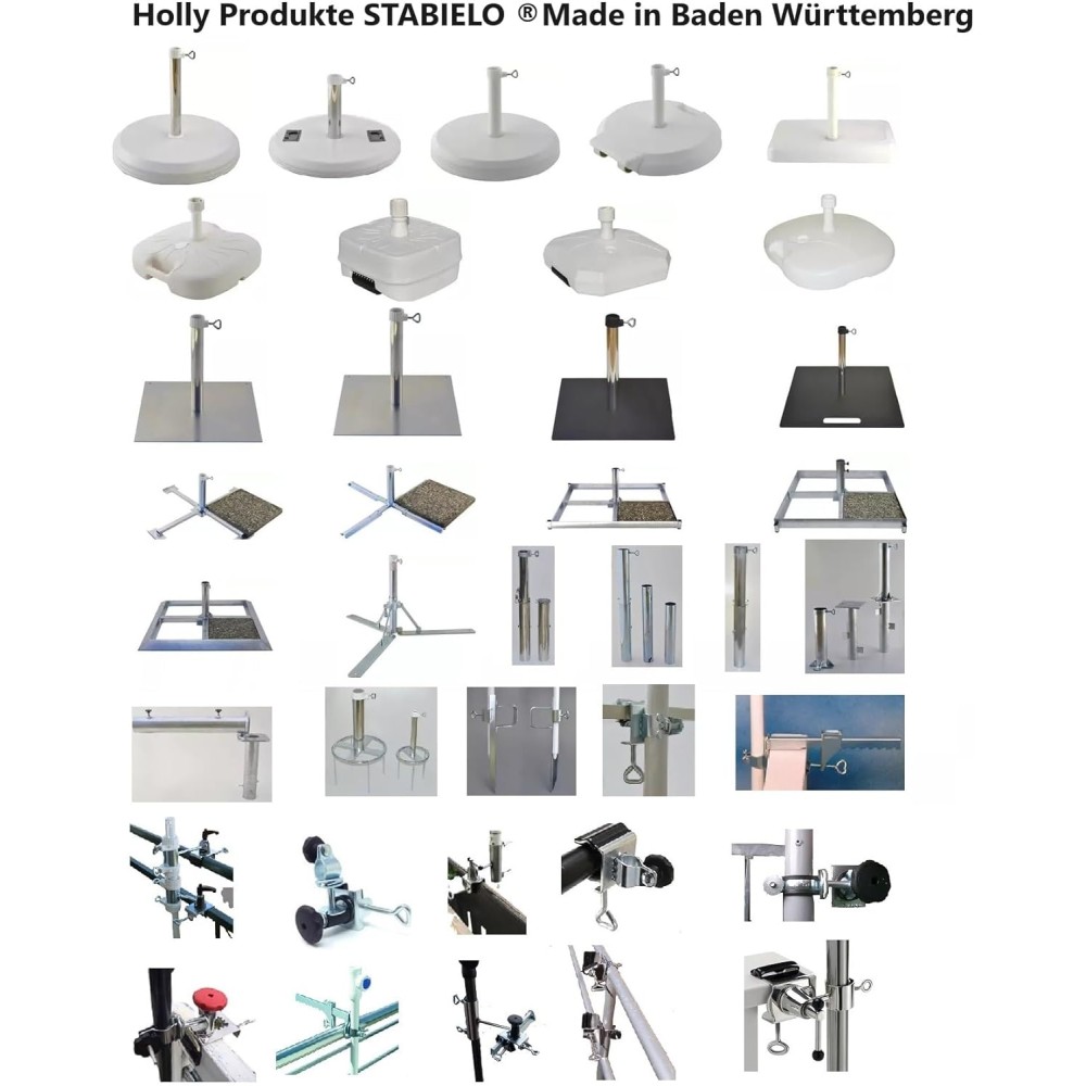 STABIELO Gross-Schirm Metall Plattenständer für Stöcke bis 50mm Durchmesser