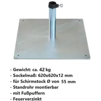 STABIELO Gross-Schirm Metall Plattenständer für Stöcke bis 55mm Durchmesser