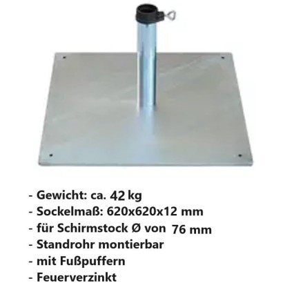 STABIELO Gross-Schirm Metall Plattenständer für Stöcke bis 76mm Durchmesser