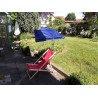 HOLLY DUO-MASTERHOLDER mount with UV-PROTECTION FAN SHADOWS color navy blue for loungers, chairs, tables, balconies