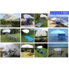 HOLLY DUO-MASTERHOLDER mount with UV-PROTECTION FAN SHADOWS, color jeans, for loungers, chairs, tables, balconies