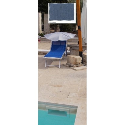 HOLLY DUO-MASTERHOLDER Halterung mit UV-SCHUTZ-FÄCHERSCHIRM Farbe jeans an Liegen Stühle Tische Balkone