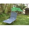 HOLLY DUO-MASTERHOLDER holder with UV-PROTECTION FAN SHADE, light green, for use on loungers, chairs, tables, balconies