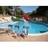 HOLLY DUO-MASTERHOLDER holder with UV-PROTECTION FAN SHADE, light green, for use on loungers, chairs, tables, balconies