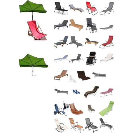 HOLLY DUO-MASTERHOLDER Halterung mit UV-SCHUTZ-FÄCHERSCHIRM Farbe dunkelgrün an Liegen Stühle Tische Balkone