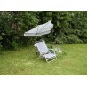 HOLLY DUO-MASTERHOLDER holder for CHAIR BEACH with UV protection fan shade color white and 360° GVC multi-holder