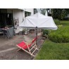 HOLLY DUO-MASTERHOLDER holder for CHAIR BEACH with UV protection fan shade color white and 360° GVC multi-holder