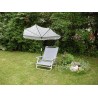 HOLLY DUO-MASTERHOLDER holder for CHAIR BEACH with UV protection fan shade color white and 360° GVC multi-holder