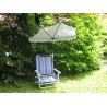 HOLLY DUO-MASTERHOLDER holder for Chair Beach with UV-PROTECTION FAN SHADOWS, natural color and 360° GVC multi-holder