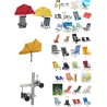 HOLLY DUO-MASTERHOLDER holder for Chair Beach with UV-PROTECTION FAN UMBRELLA color yellow and 360° GVC multi-holder
