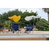 HOLLY DUO-MASTERHOLDER with UV-protection fan umbrella, color natural, for loungers, chairs, balconies, spread 70mm