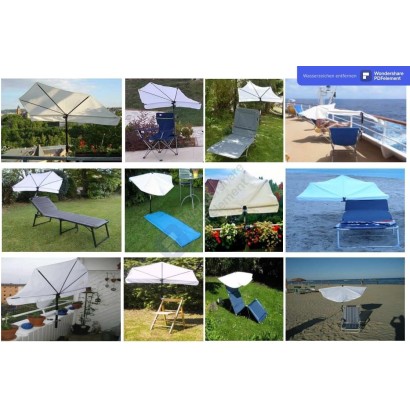 STABIELO UV PE Sonnenschirmständer weiss 18kg zum Füllen mit Wasser / Sand für Schirmstöcke bis 32 mm Durchmesser