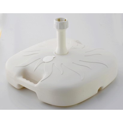 STABIELO UV PE Sonnenschirmständer weiss 18kg zum Füllen mit Wasser / Sand für Schirmstöcke bis 32 mm Durchmesser