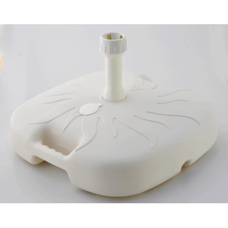 STABIELO UV PE Sonnenschirmständer weiss 18kg zum Füllen mit Wasser / Sand für Schirmstöcke bis 32 mm Durchmesser