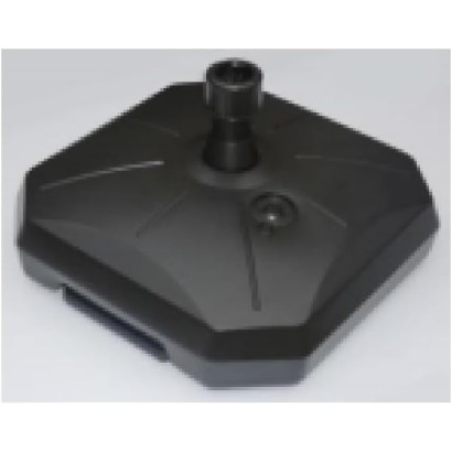 STABIELO UV PE Sonnenschirmständer mit Rollen weiss 50kg zum Füllen mit Wasser / Sand für Schirmstöcke bis 55 mm Durchmesser