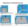 HOLLY STABIELO parasol base made of 4mm German steel, foldable model M40