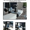 HOLLY-STABIELO-Multi holder, rubberized umbrella holder, for poles up to 35mm diameter, with jaw opening up to 65mm